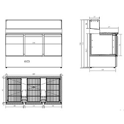 Table Pizza Réfrigérée 3 portes pour 3 bacs GN 1/1 - Combisteel