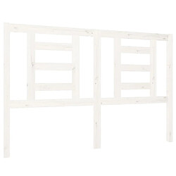 vidaXL Tête de lit Blanc 126x4x100 cm Bois massif de pin