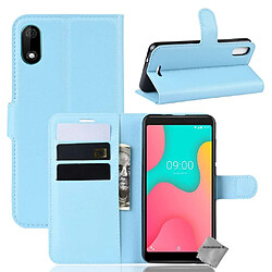 Htdmobiles Housse etui portefeuille pour Wiko Y60 + film ecran - BLEU