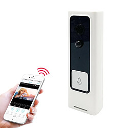 Wewoo Portier vidéo Visiophone sans fil Interphone Sonnette avec bouton carré intelligent WiFidétection de mouvement infrarouge prise en charge et fréquence adaptativeinterphone bidirectionnel et réveil à distance / PIR blanc