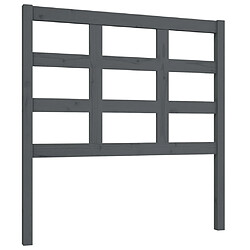 Maison Chic Tête de lit scandinave pour lit adulte,Meuble de chambre Gris 95,5x4x100 cm Bois massif de pin -MN11956