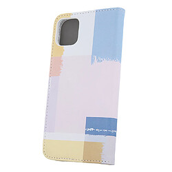 Coque en simili cuir pastel carré colorée pour Huawei P30 Lite