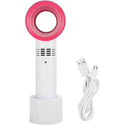 (BLANC) Ventilateur Portatif sans Lame Rechargeable USB 1pc-Mini Ventilateur de bureau Portable à 3 Vitesses Pour les Voyages, le Camping, le Bureau et la Chambre à coucher