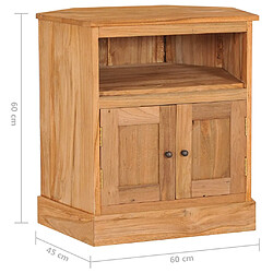 vidaXL Buffet d'angle 60x45x60 cm bois de teck massif pas cher