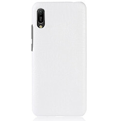 Wewoo Coque PC antichoc texture crocodile + PU pour Huawei Y6 Pro 2019 blanc