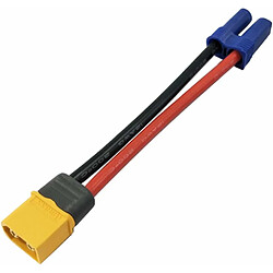 Avis 2 paires d’adaptateurs de connecteur XT60 vers EC5 - Mâle et Femelle - Câble en silicone 12AWG pour RC