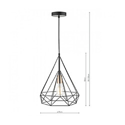 Luminaire Center Suspension Sword Cuivre poli,Noir mat 1 ampoule 3,9cm pas cher