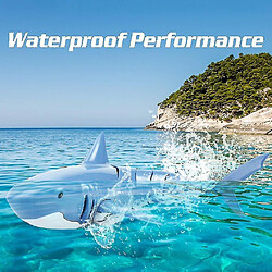 Universal Hot 2.4g RC Shark Fish Boat Robot Radio Simulation Modèle étanche Modèle articulation requin de chargement flexible