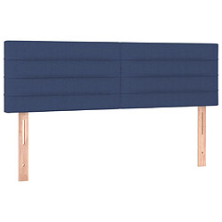 Acheter Maison Chic Tête de lit scandinave à LED,meuble de chambre Bleu 144x5x78/88 cm Tissu -MN89297