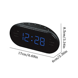 Avis Universal AM/FM LED Horloge Radio avec Double Alarme Sommeil Loisirs Fonction Sortie Alimentation Grand Bureau Numérique Chambre Numérique Horloge Radio Cadeau |(Rouge)