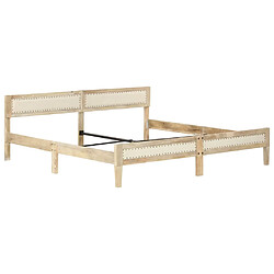 vidaXL Cadre de lit sans matelas bois de manguier massif 200 cm