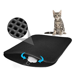 Wewoo Panier pour chien ou Chat Coussin Tapis de litière imperméable EVA de double couchepiège à animaux de compagnie de fondtapis de anti-dérapante de compagnieTaille S Noir