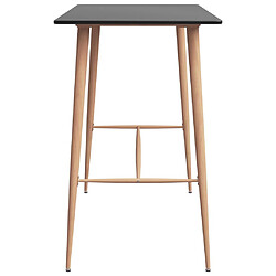 Avis vidaXL Ensemble de bar 3 pcs Noir