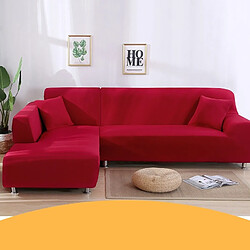 Wewoo Housse de canapé tout compris Universal Set Sofa Full Cover Add One Piece of Pillow CaseSize Single Seater 90-140cm Red