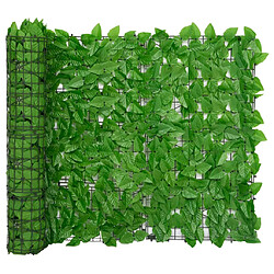 vidaXL Écran de balcon avec feuilles vert 200x100 cm