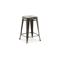 ICONIK INTERIOR Tabouret de bar - Design industriel - 60cm - Nouvelle édition - Stylix Bleu foncé