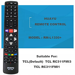 GUPBOO Télécommande Universelle de Rechange pour télécommande intelligente TCL LED/LCD TV