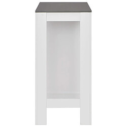 Helloshop26 Table haute mange debout bar bistrot avec étagère blanc 110 cm 0902053/2 pas cher