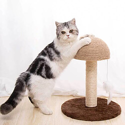 Universal Fournitures pour animaux de compagnie Axe de corde de sisal pour jouet pour chat Ceinture à gratter Cadre en bois avec escalier pour jouet Champignon Fitness Katie Post