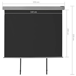 vidaXL Auvent latéral de balcon multifonctionnel 150 x 200 cm Noir pas cher