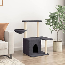 Avis Arbre à chat avec griffoirs,niche pour chat en sisal Gris foncé 83 cm -MN80219