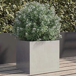 Maison Chic Jardinière,Bac à fleurs - pot de fleur argenté 32x30x29 cm acier inoxydable -GKD64518