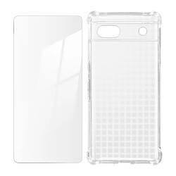 Avizar Pack Protection Google Pixel 6a Coque Renforcée + Verre Trempé Transparent