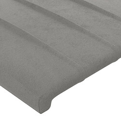 Avis vidaXL Tête de lit avec oreilles Gris clair 83x23x118/128 cm Velours