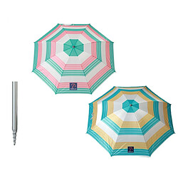 BigBuy Garden Parasol de plage Ø 220 cm A rayures