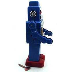 Universal Retro Retro Robotian Toy Classic Clockwork Trend Robot Modèle Collection de Robot en étain Toy Adult Collection Gift 13x9x23cm | Rouleulé Toys (bleu)