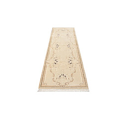 Avis Vidal Tapis de couloir en laine 295x79 beige Darya