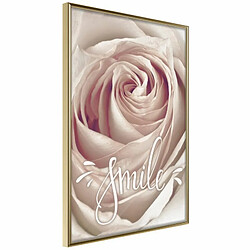 Paris Prix Affiche Murale Encadrée Rose with a Message 20 x 30 cm Or