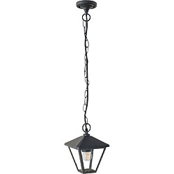 DORNELA Suspension IP44 1xE27 L.16xL.16xH.Reg.cm Aluminium+Verre Anthracite