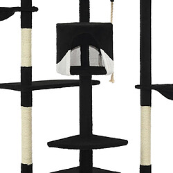 Acheter Helloshop26 Arbre à chat griffoir grattoir niche jouet animaux peluché en sisal 203 cm noir et blanc 3702107