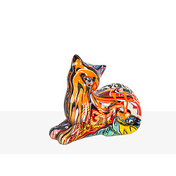 Figurine Décorative Romimex Multicouleur Résine Chat 15 x 14 x 8 cm