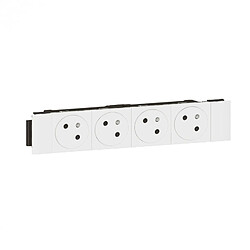 Avis prise de courant - 4 x 2p+t - blanc - clippage direct - surface - legrand 077104l