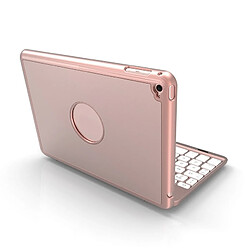 Avis Wewoo F8SM + pour iPad mini 4 version ordinateur portable coloré rétro-éclairé en alliage d'aluminium Bluetooth clavier housse de protection or rose