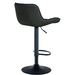 Decoshop26 Lot de 2 tabourets de bar réglable et pivotant assise en synthétique noir pieds métal noir TDB10602