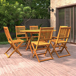 vidaXL Ensemble à manger de jardin 7 pcs Bois d'acacia massif