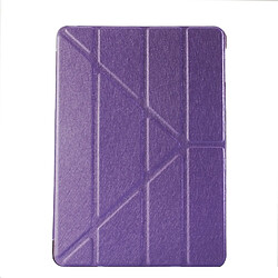 Wewoo Smart Cover Violet pour iPad 9.7 pouces 2017 et Air Silk Texture Horizontal déformation Flip étui en cuir avec trois pliage titulaire