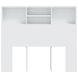 Acheter vidaXL Armoire de tête de lit Blanc 120x19x103,5 cm