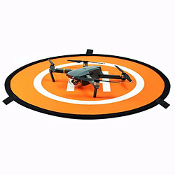 vhbw tapis de réception zone d´atterissage, diamètre 80cm, noir-orange pour drone multicopter quadrocopter