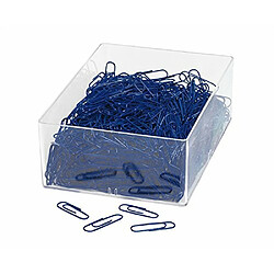 Mgm Wedo 901244603 Trombones en métal revêtu de plastique 27 mm Bleu Lot de 1000