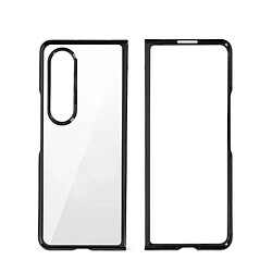 Coque pour Samsung Z Fold 4 Intégrale Rigide Dos Transparent Bord Noir Forcell