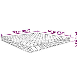 vidaXL Matelas en mousse à mémoire de forme blanc 200x200x17 cm pas cher