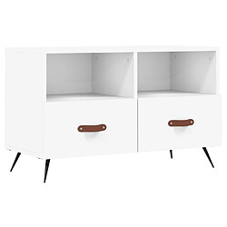 Maison Chic Meuble TV scandinave - Banc TV pour salon Blanc 80x36x50 cm Bois d'ingénierie -MN80418