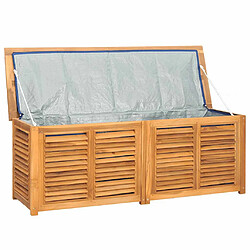 Acheter vidaXL Boîte de rangement jardin et sac 150x50x53 cm bois massif teck