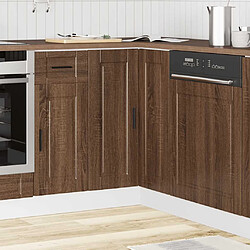 Avis vidaXL Armoire d'angle de cuisine Porto chêne marron bois d'ingénierie