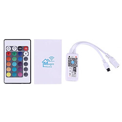 Wewoo Contrôleur à distance de mini Wifi RGB LED avec 24 touches à télécommande, iOS 6 ou plus tard et Android 2.3 ou plus tard, DC 5-28V pas cher