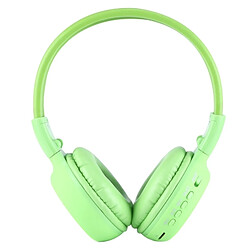 Wewoo Lecteur MP3 vert pour Carte TF & Voyant LED & Fonction FM Casque Pliant Stéréo HiFi Sans Fil avec Écran LCD et Fente